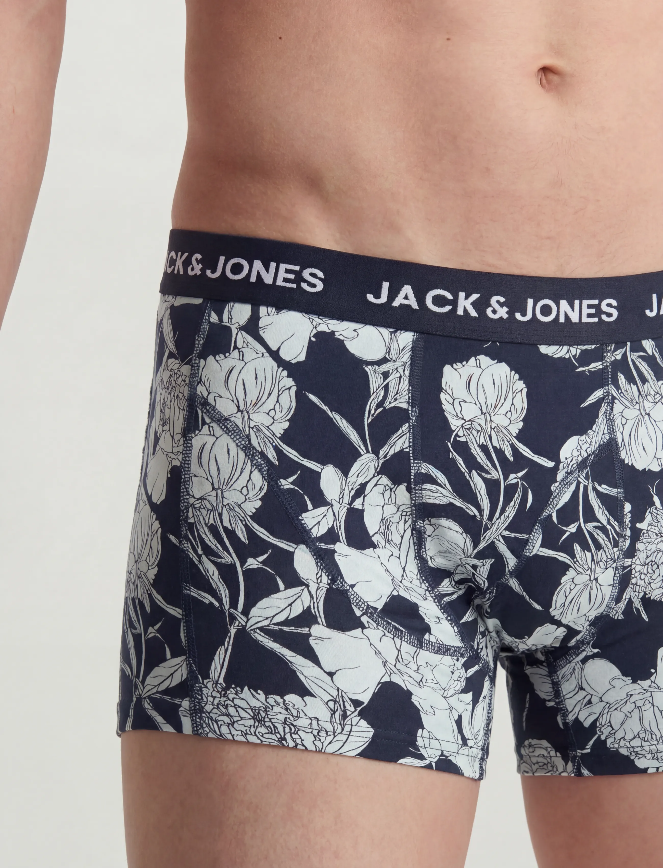 Jack & Jones - JACABSTRACT FLOWER TRUNKS 3 PACK - multipack underbukser - sky captain - 5