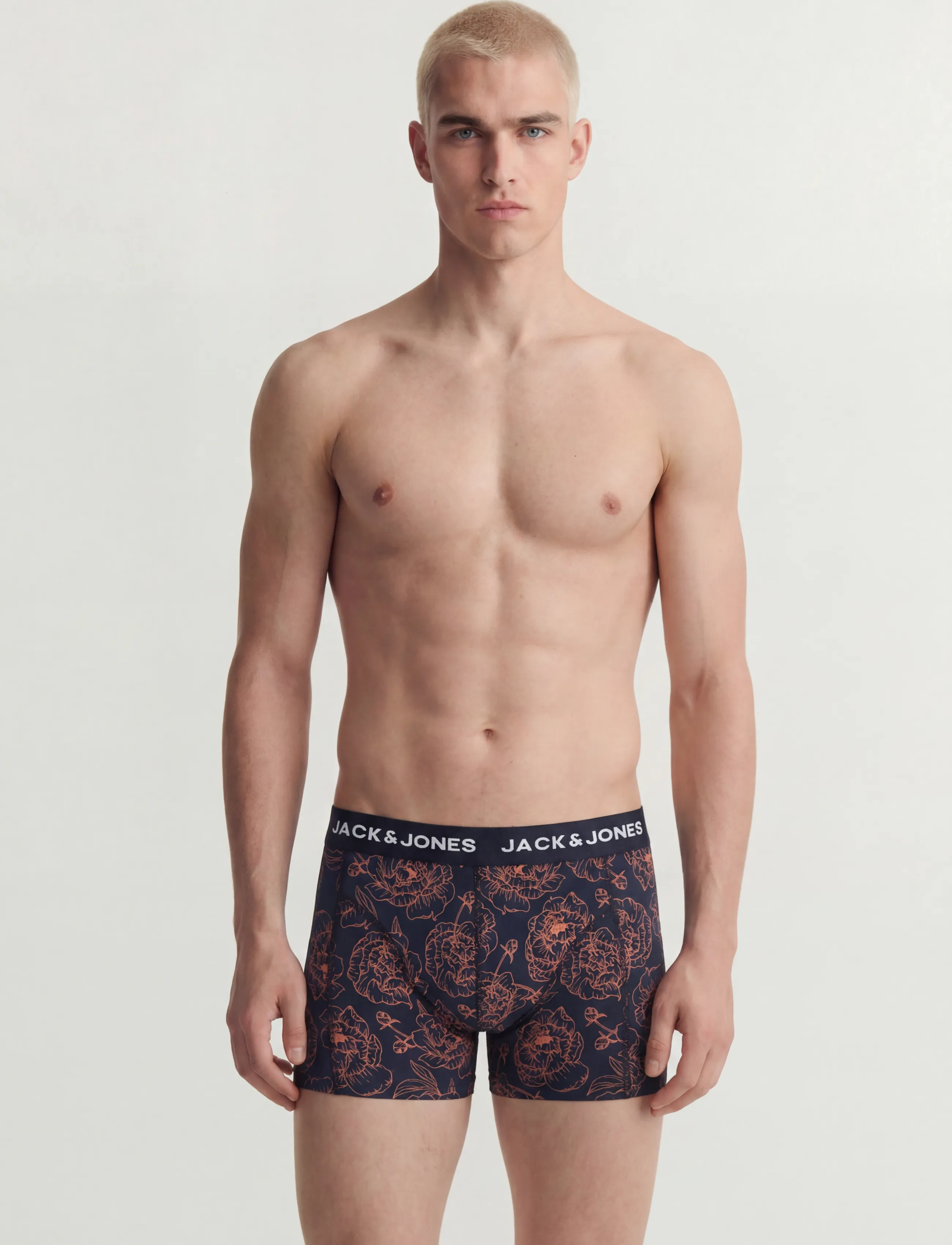 Jack & Jones JACABSTRACT FLOWER TRUNKS 3 PACK - Unterwäsche - SKY CAPTAIN / navy