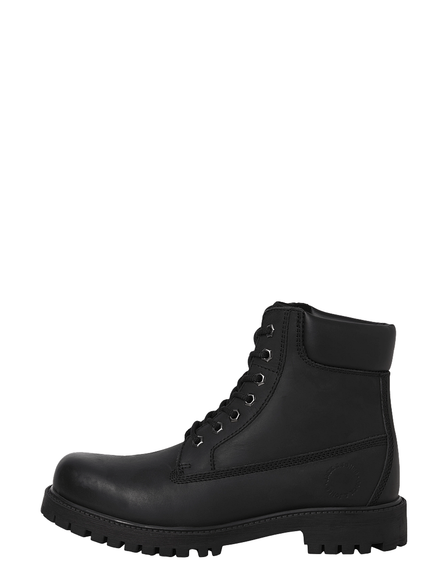 Jack & Jones - JFWMONTANA LEATHER BOOT LN - schnürstiefel - anthracite - 0