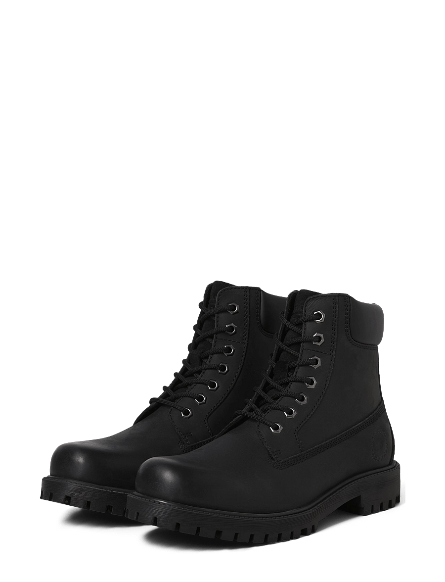 Jack & Jones - JFWMONTANA LEATHER BOOT LN - schnürstiefel - anthracite - 2
