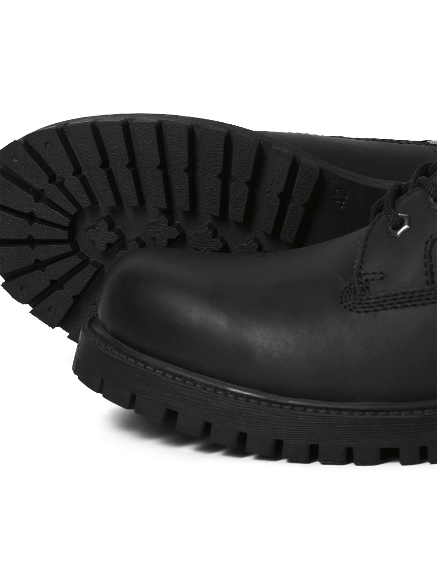 Jack & Jones - JFWMONTANA LEATHER BOOT LN - schnürstiefel - anthracite - 3