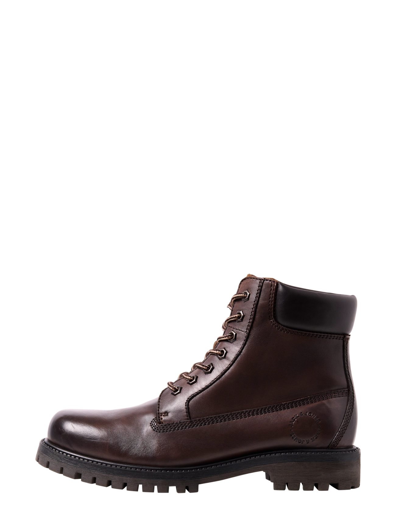 Jack & Jones JFWMONTANA LEATHER BOOT LN - Kängor med snörning - BROWN STONE / brown