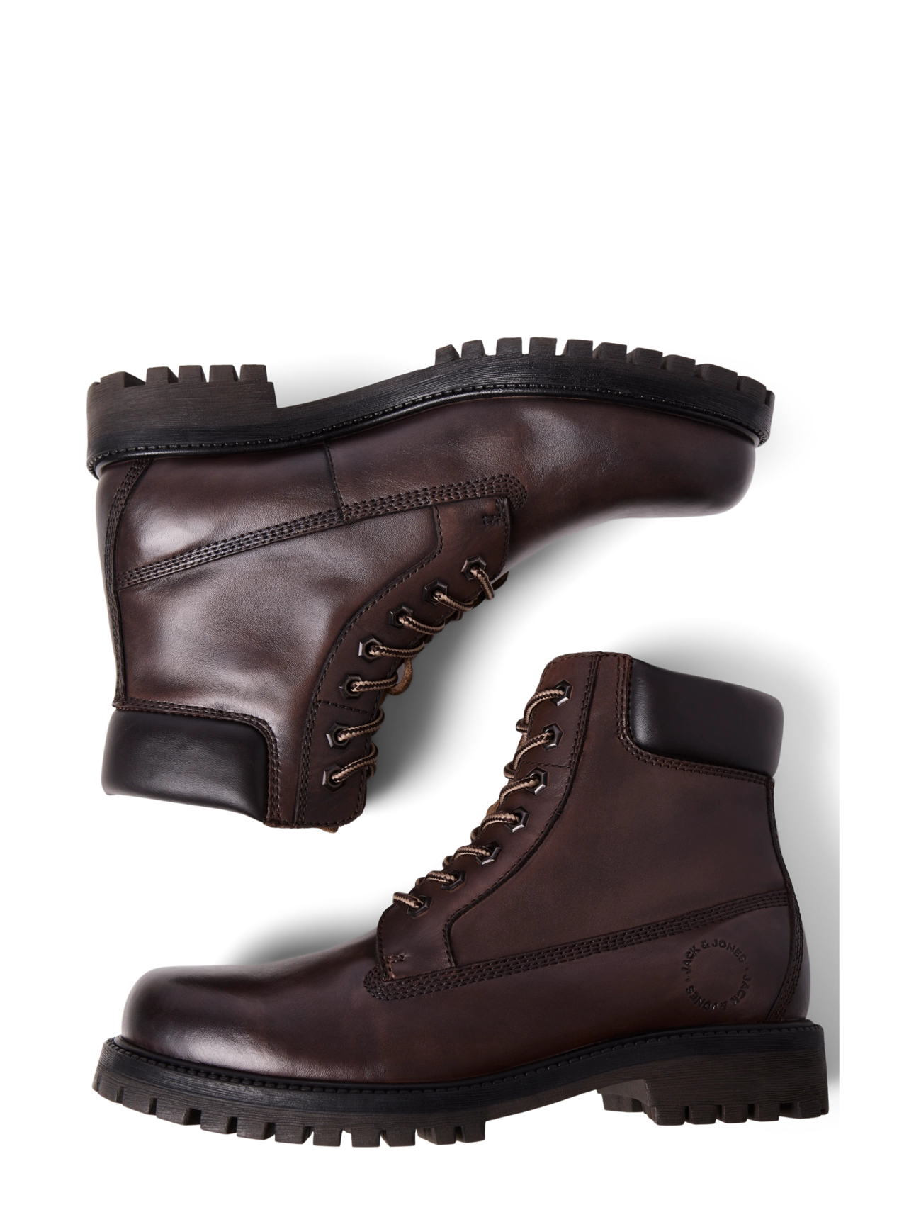 Jack & Jones - JFWMONTANA LEATHER BOOT LN - brown stone - 4