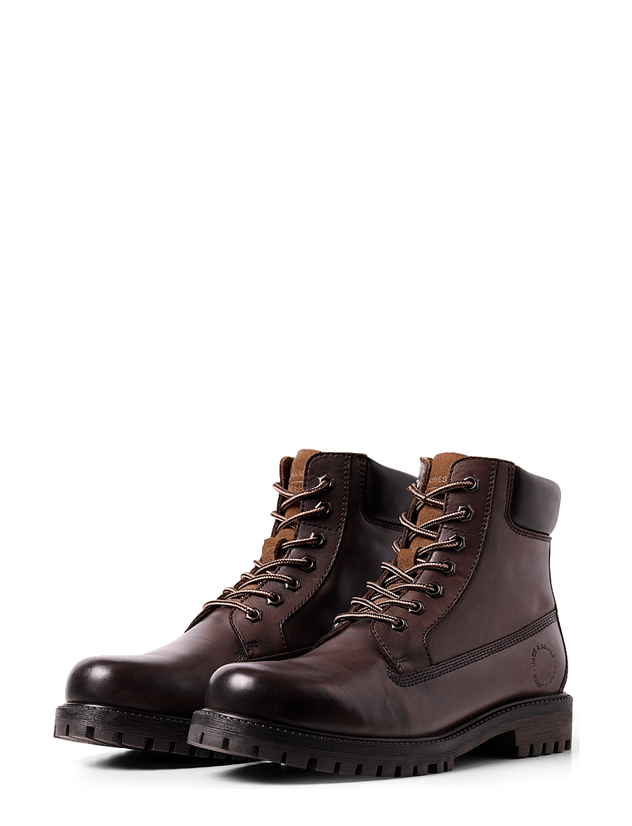 Jack & Jones - JFWMONTANA LEATHER BOOT LN - brown stone - 5