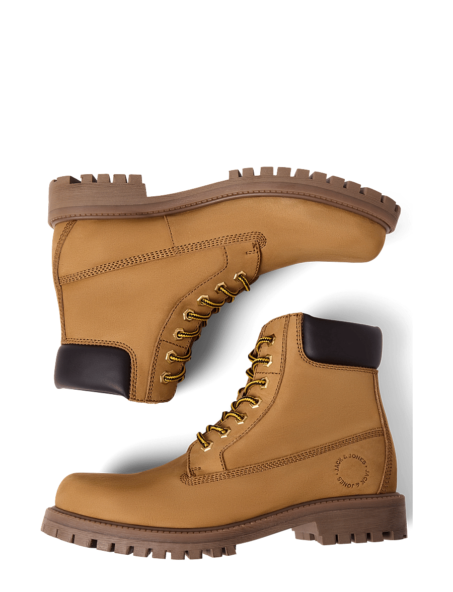 Jack & Jones - JFWMONTANA LEATHER BOOT LN - schnürstiefel - honey - 3