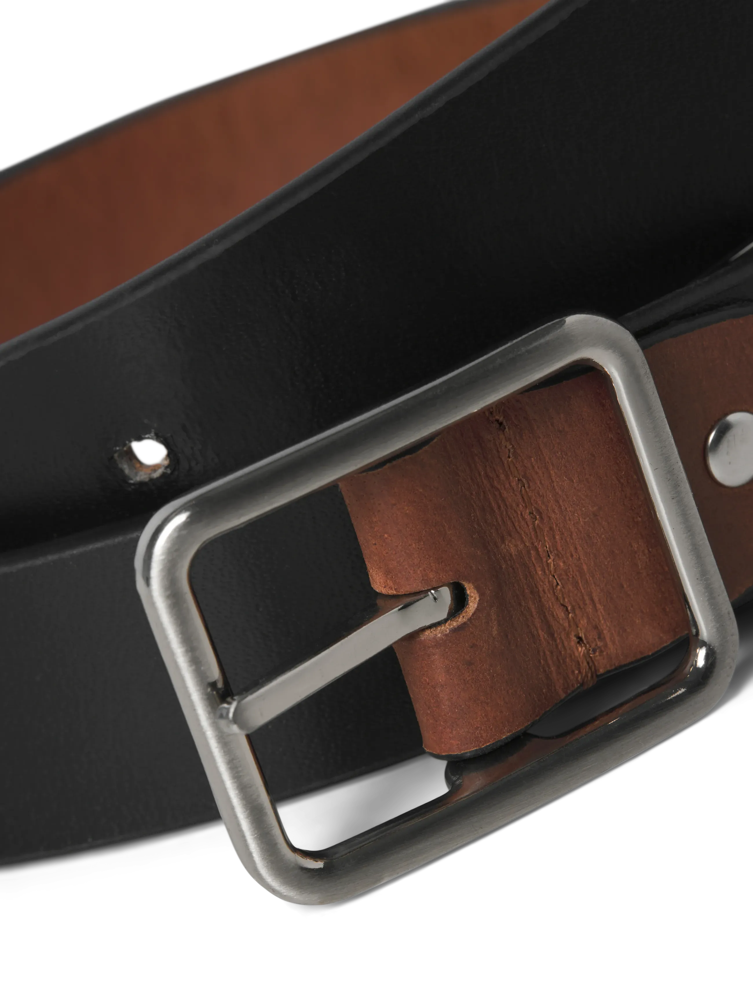 Jack & Jones - JACWINSTON REVERSIBLE LEATHER BELT - black - 3