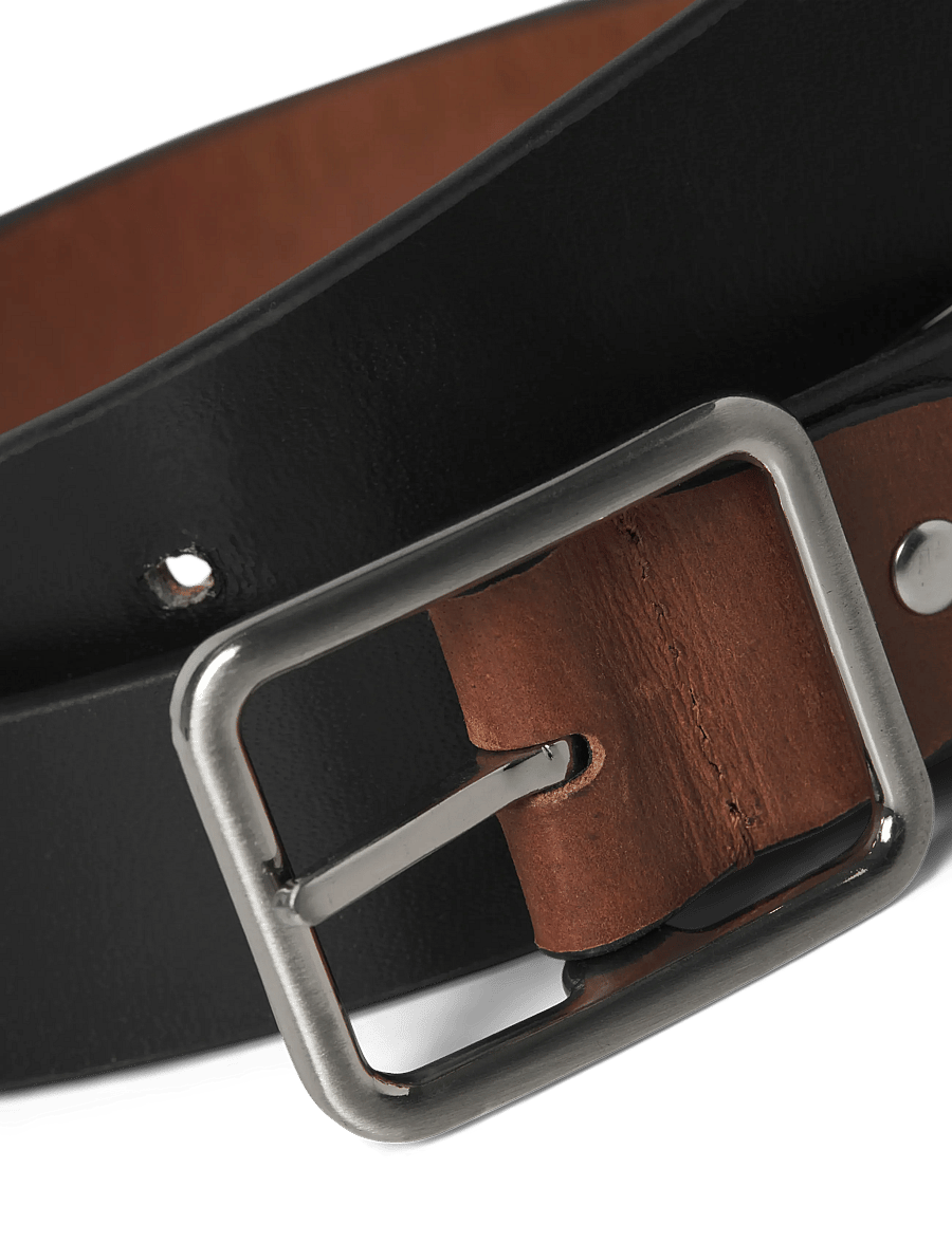 Jack & Jones - JACWINSTON REVERSIBLE LEATHER BELT - black - 3