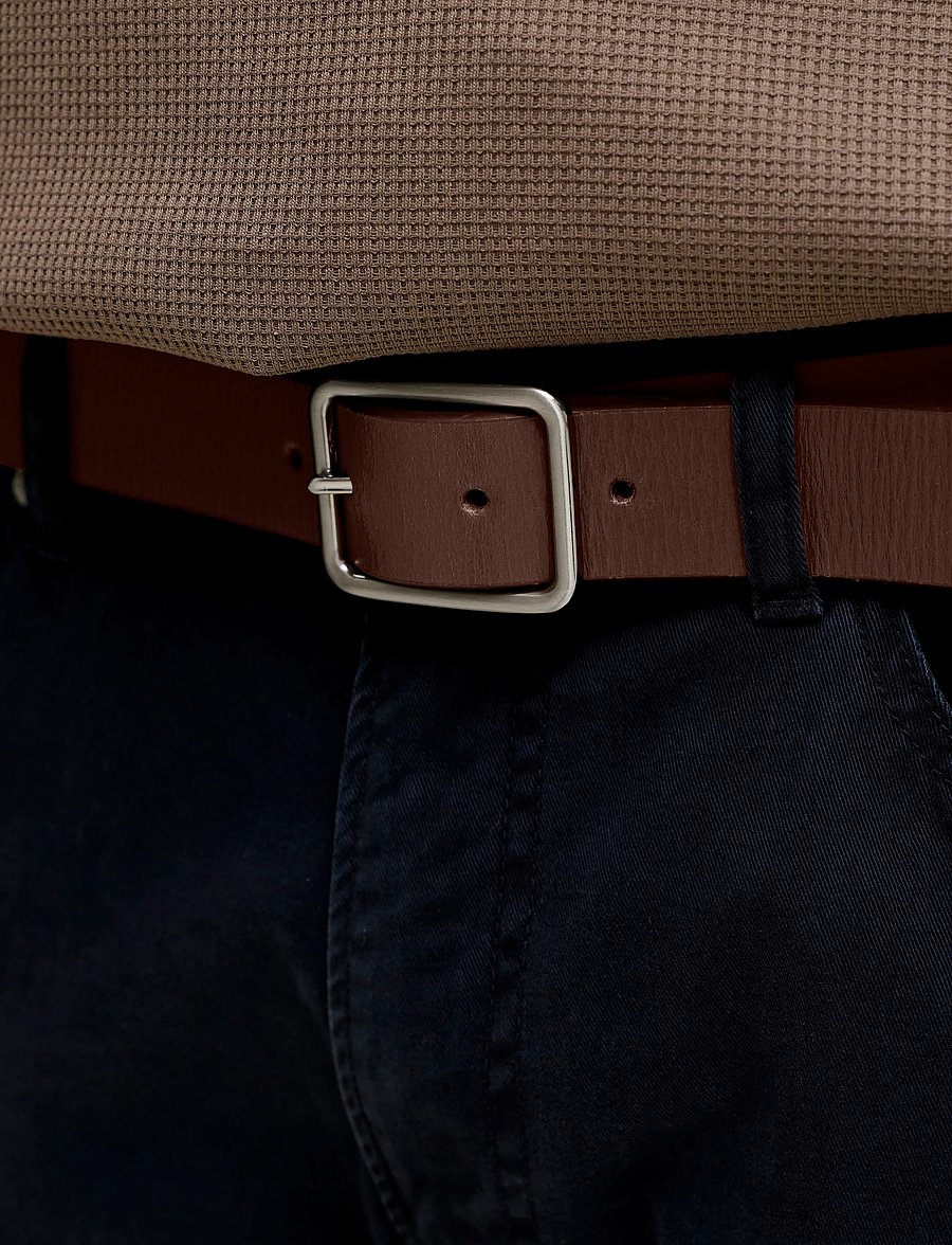 Jack & Jones - JACWINSTON REVERSIBLE LEATHER BELT - classic belts - cognac - 2