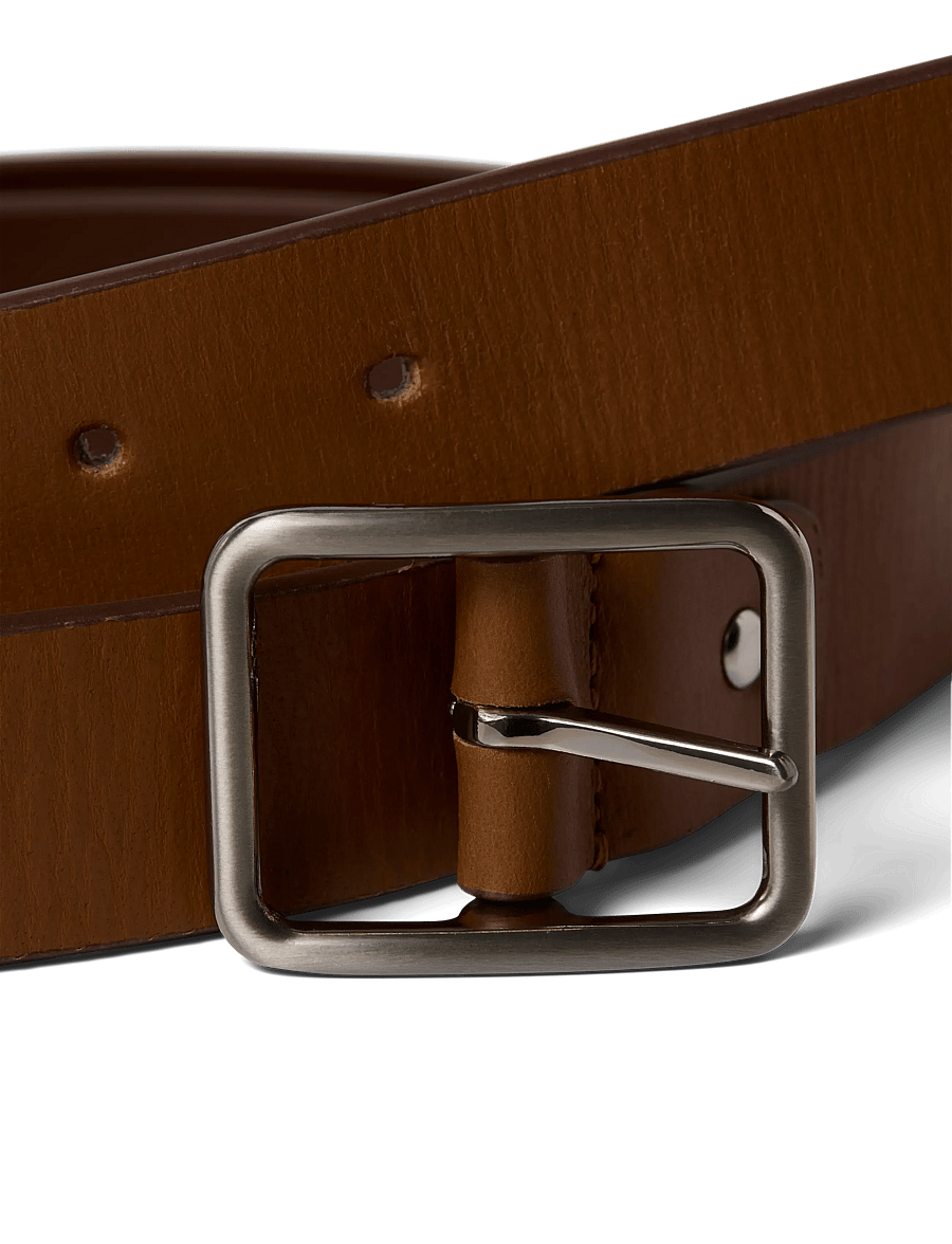 Jack & Jones - JACWINSTON REVERSIBLE LEATHER BELT - classic belts - cognac - 4