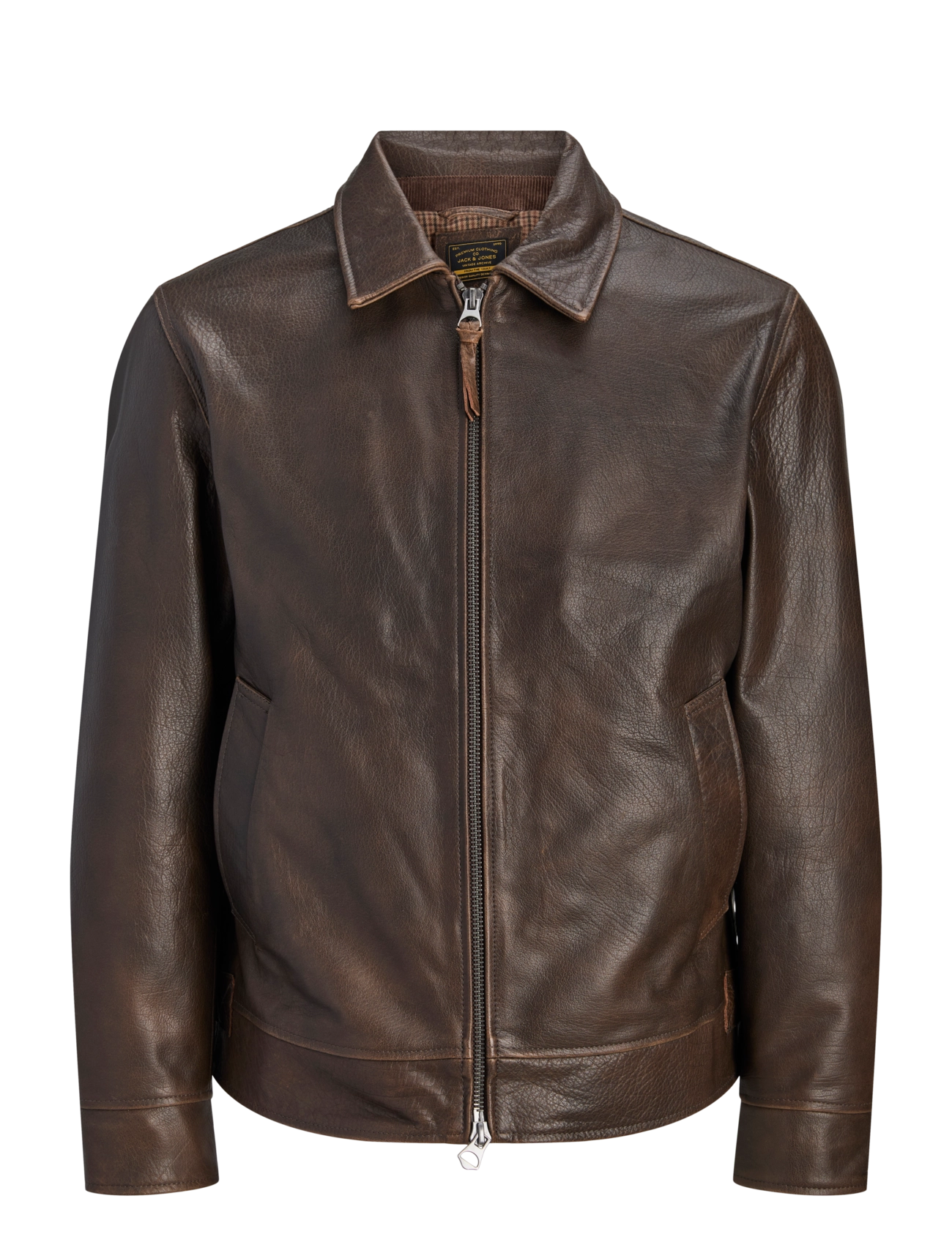 Jack & Jones Jprbludean Leather Jkt, M, Jackets, Braun - Leather, Männerswear