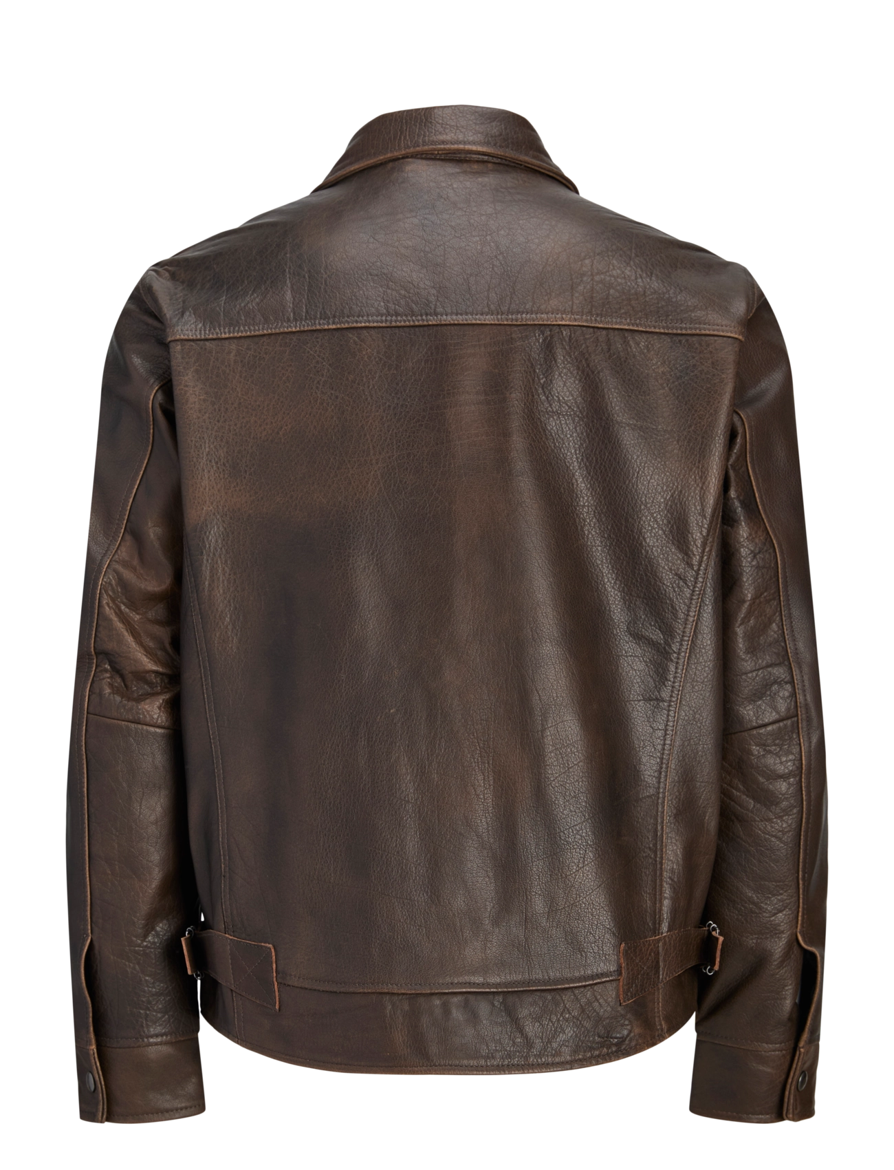 Jack & Jones - JPRBLUDEAN LEATHER JKT - forårsjakker - hot fudge - 1