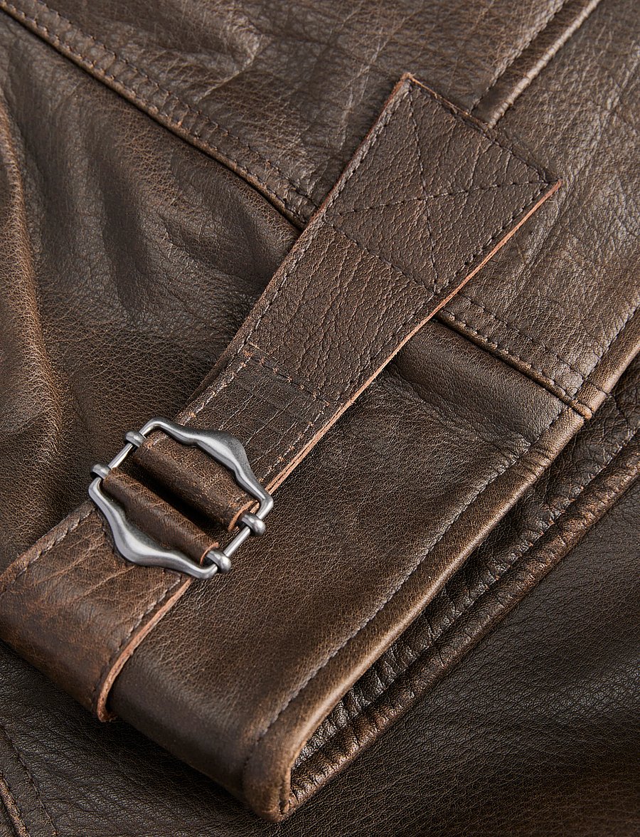 Jack & Jones - JPRBLUDEAN LEATHER JKT - forårsjakker - hot fudge - 2