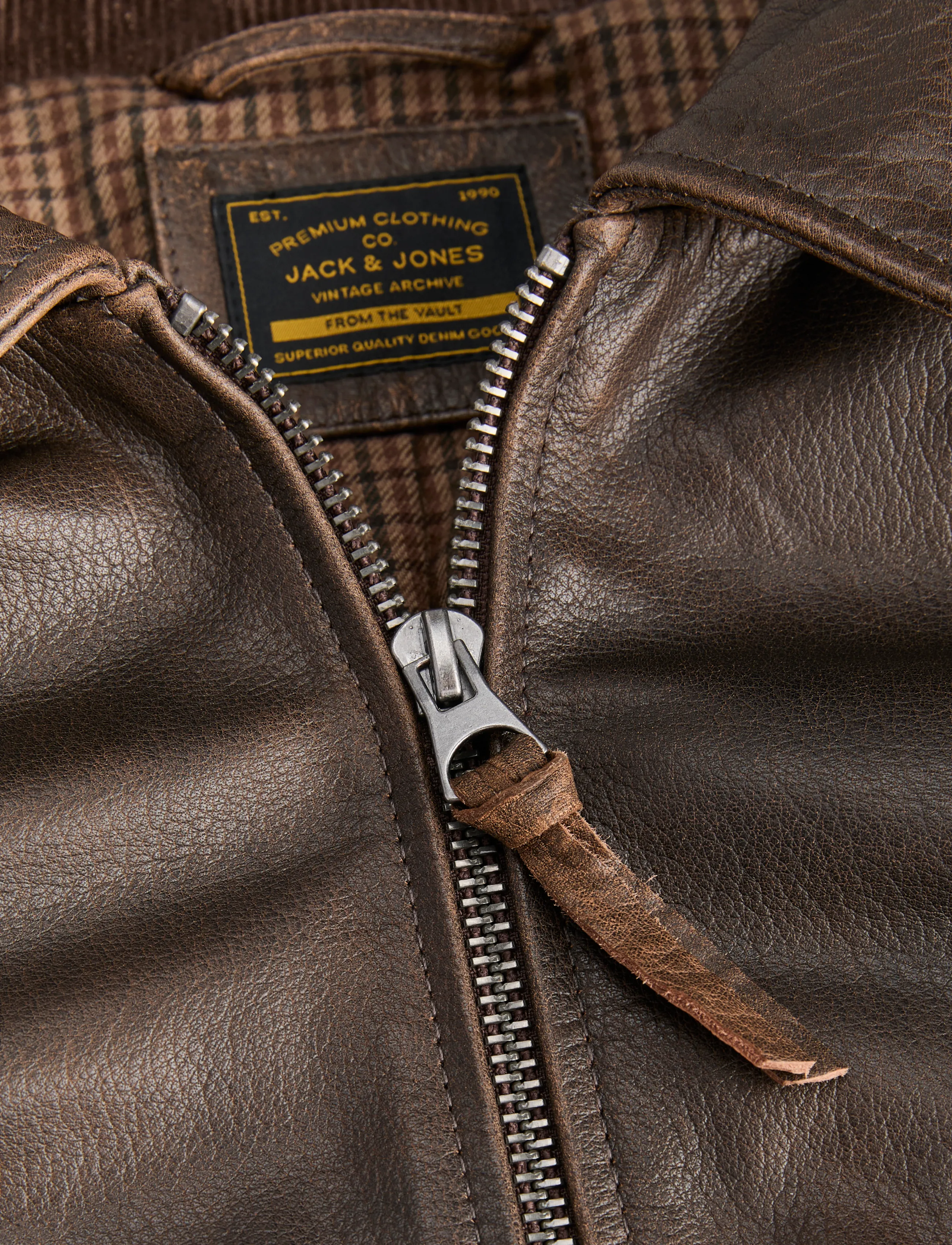 Jack & Jones - JPRBLUDEAN LEATHER JKT - forårsjakker - hot fudge - 3