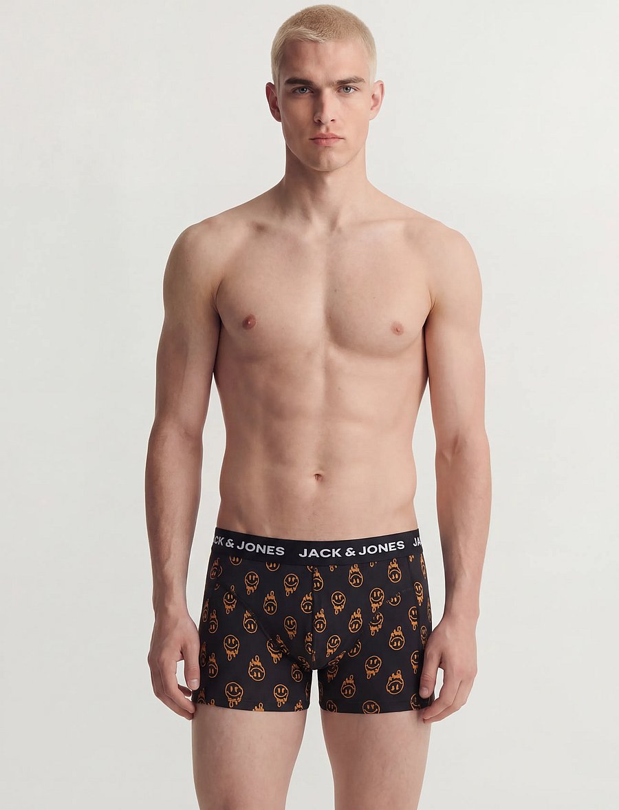Jack & Jones - JACDALE SMILEY TRUNKS 3 PACK SN - enge boxershorts - black - 0