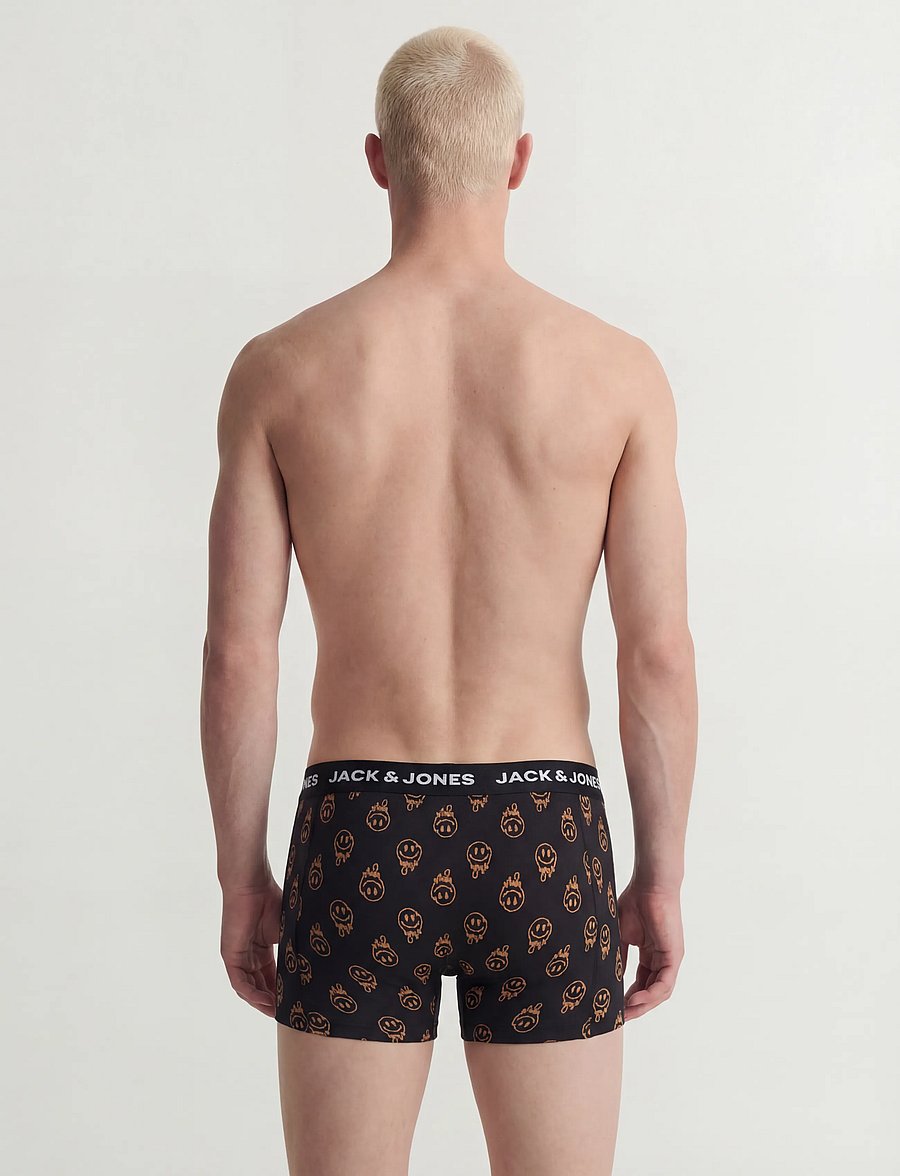 Jack & Jones - JACDALE SMILEY TRUNKS 3 PACK SN - enge boxershorts - black - 4