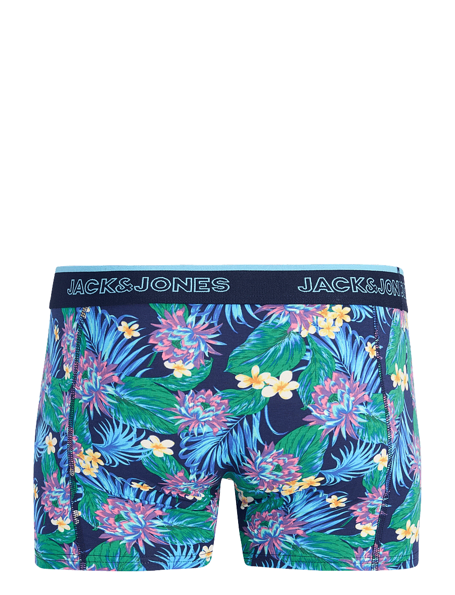 Jack & Jones - JACAARON FLOWER TRUNKS 3 PACK - unterhosen im multipack - ocean cavern - 1