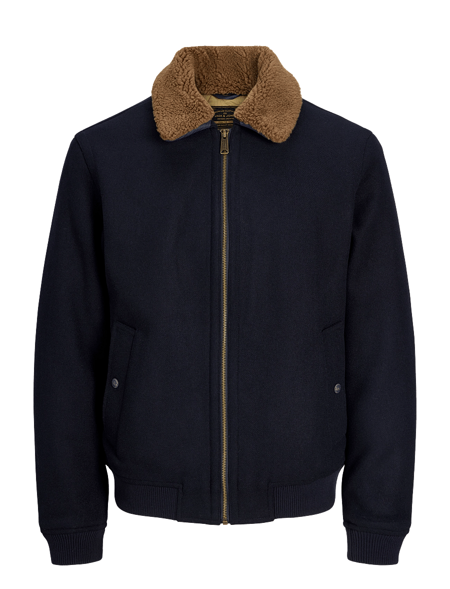 Jack & Jones - JPRBLUMELVIN WOOL BLEND BOMBER - dark navy - 0