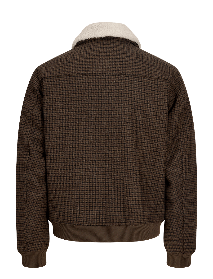 Jack & Jones - JPRBLUMELVIN WOOL BLEND BOMBER - sügisjoped - hot fudge - 1