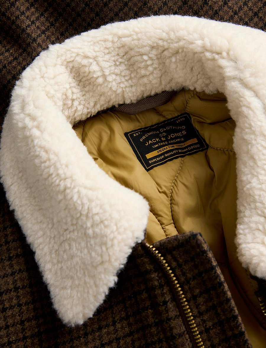 Jack & Jones - JPRBLUMELVIN WOOL BLEND BOMBER - sügisjoped - hot fudge - 4