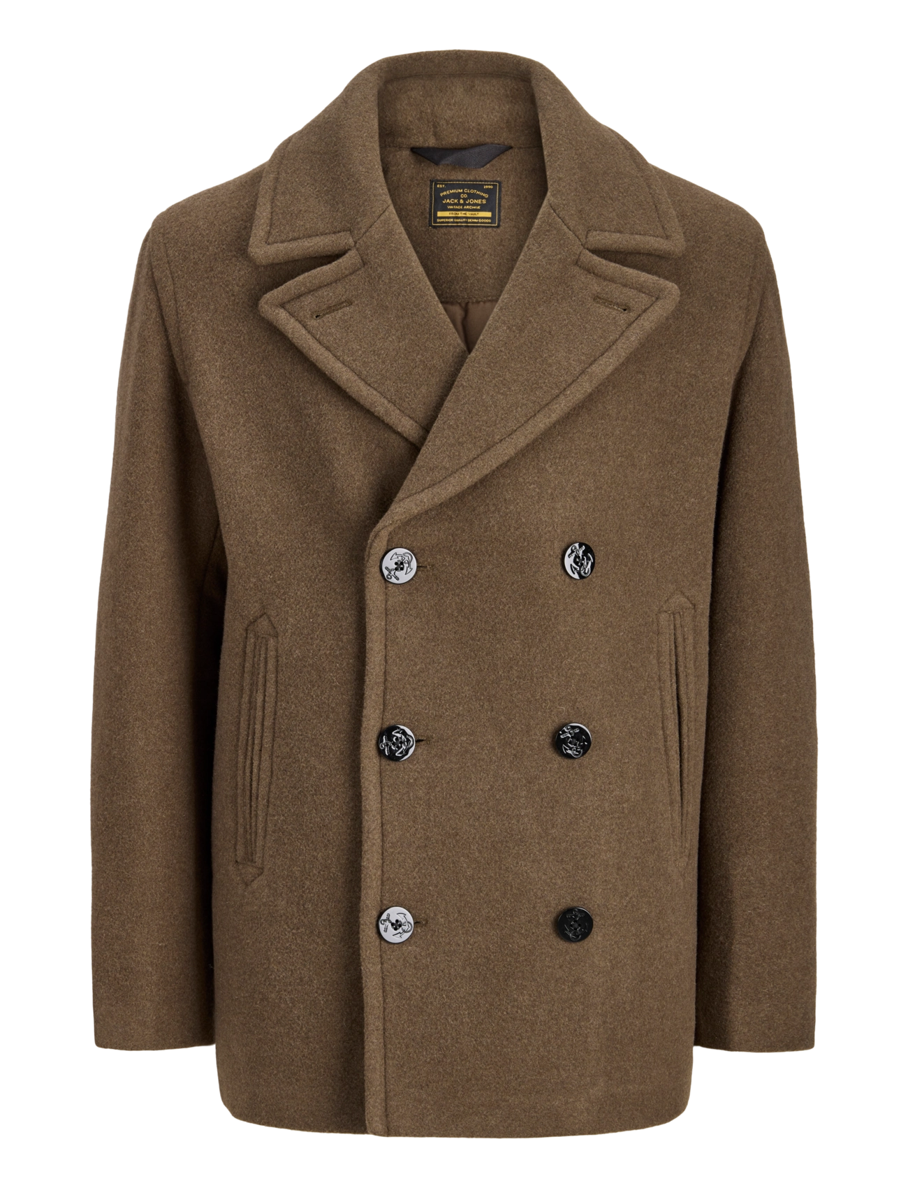 Jack & Jones JPRBLUNEIL WOOL BLEND PEACOAT - Wollmäntel - CROCODILE / khaki/green