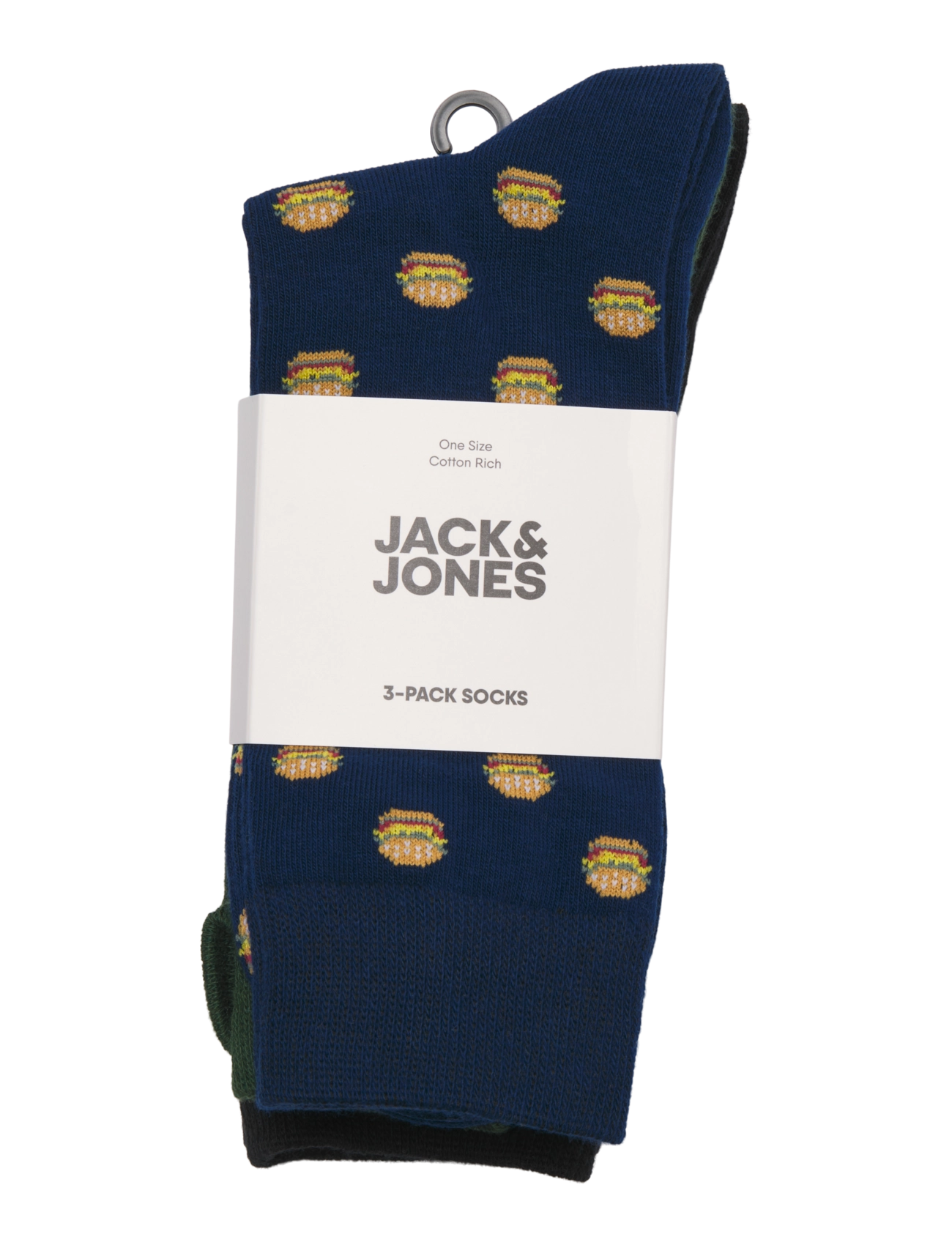 Jack & Jones - JACLANDO FOOD SOCKS 3 PACK - ocean cavern - 1