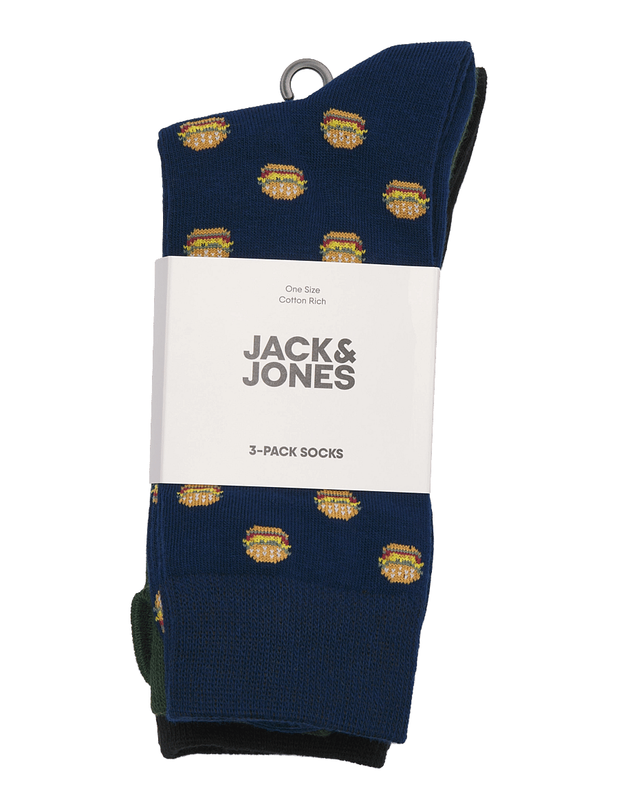 Jack & Jones - JACLANDO FOOD SOCKS 3 PACK - ocean cavern - 1