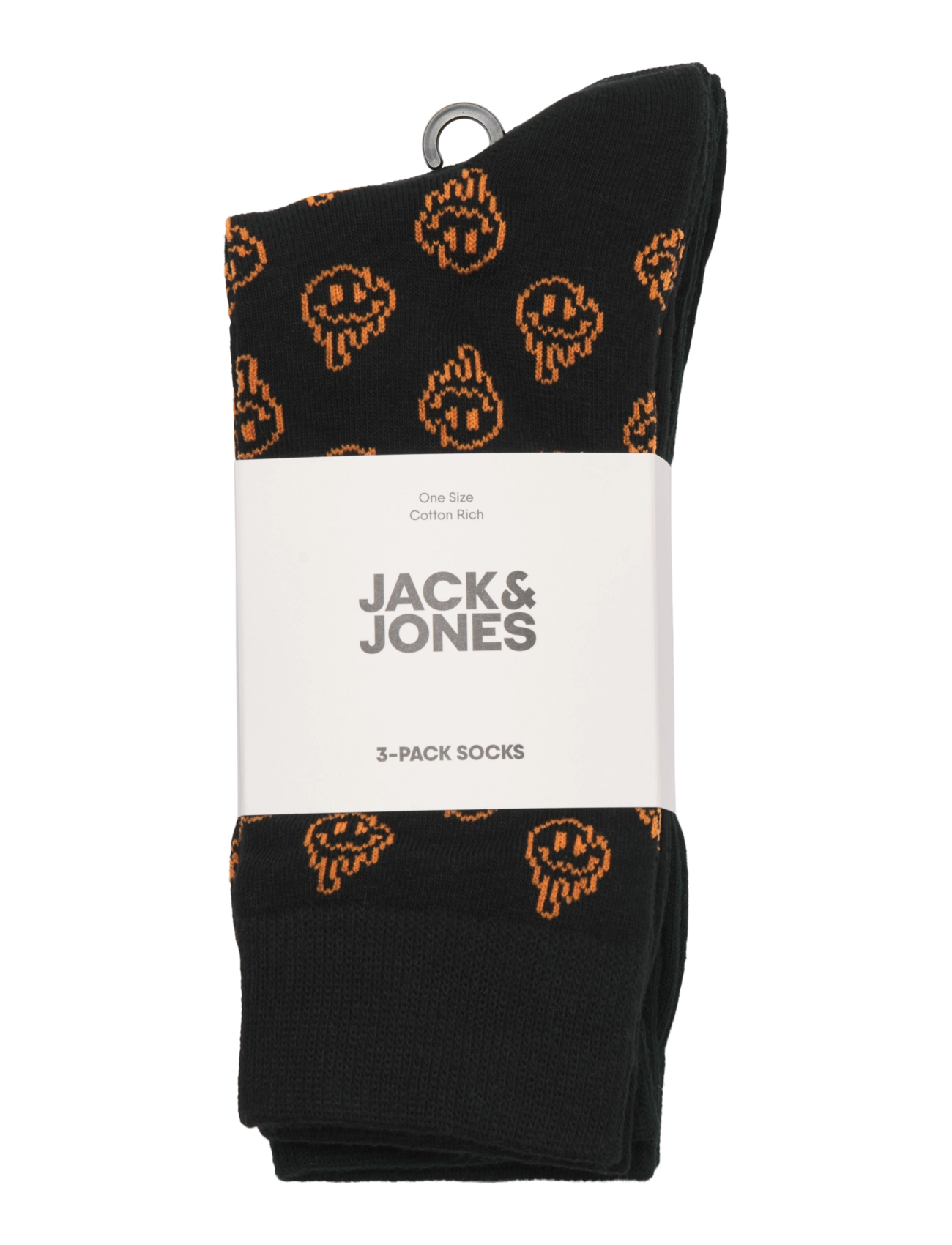 Jack & Jones - JACDALE SMILEY SOCKS 3 PACK - socken im multipack - black - 1