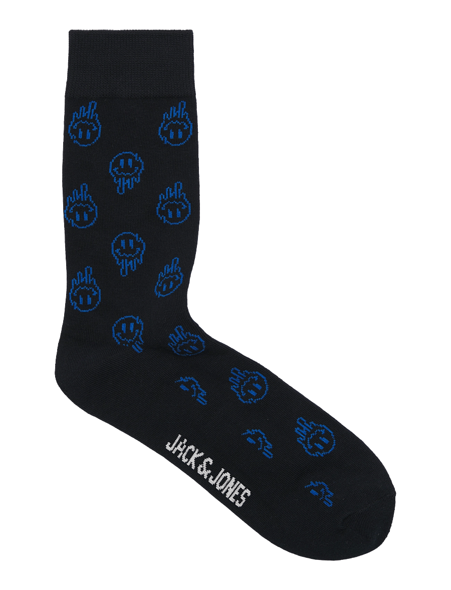 Jack & Jones - JACDALE SMILEY SOCKS 3 PACK - socken im multipack - black - 3
