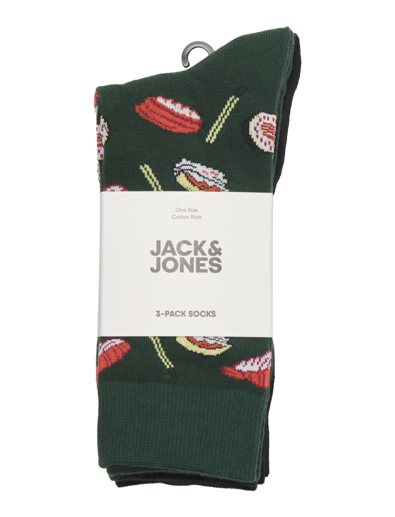 Jack & Jones - JACGARETH FOOD SOCKS 3 PACK - pine grove - 1