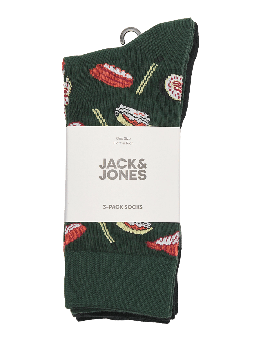 Jack & Jones - JACGARETH FOOD SOCKS 3 PACK - pine grove - 1