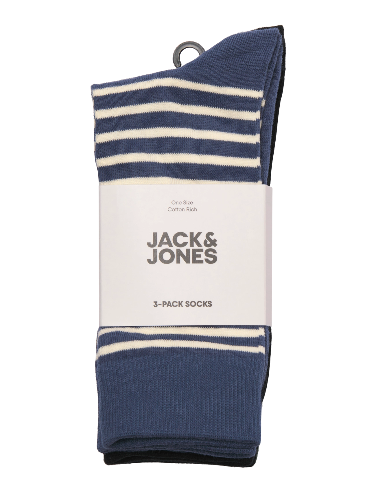 Jack & Jones - JACNORREBRO STRIPED SOCKS 3 PACK - crown blue - 1