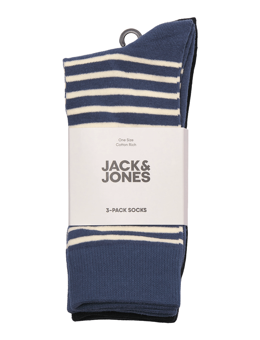 Jack & Jones - JACNORREBRO STRIPED SOCKS 3 PACK - crown blue - 1