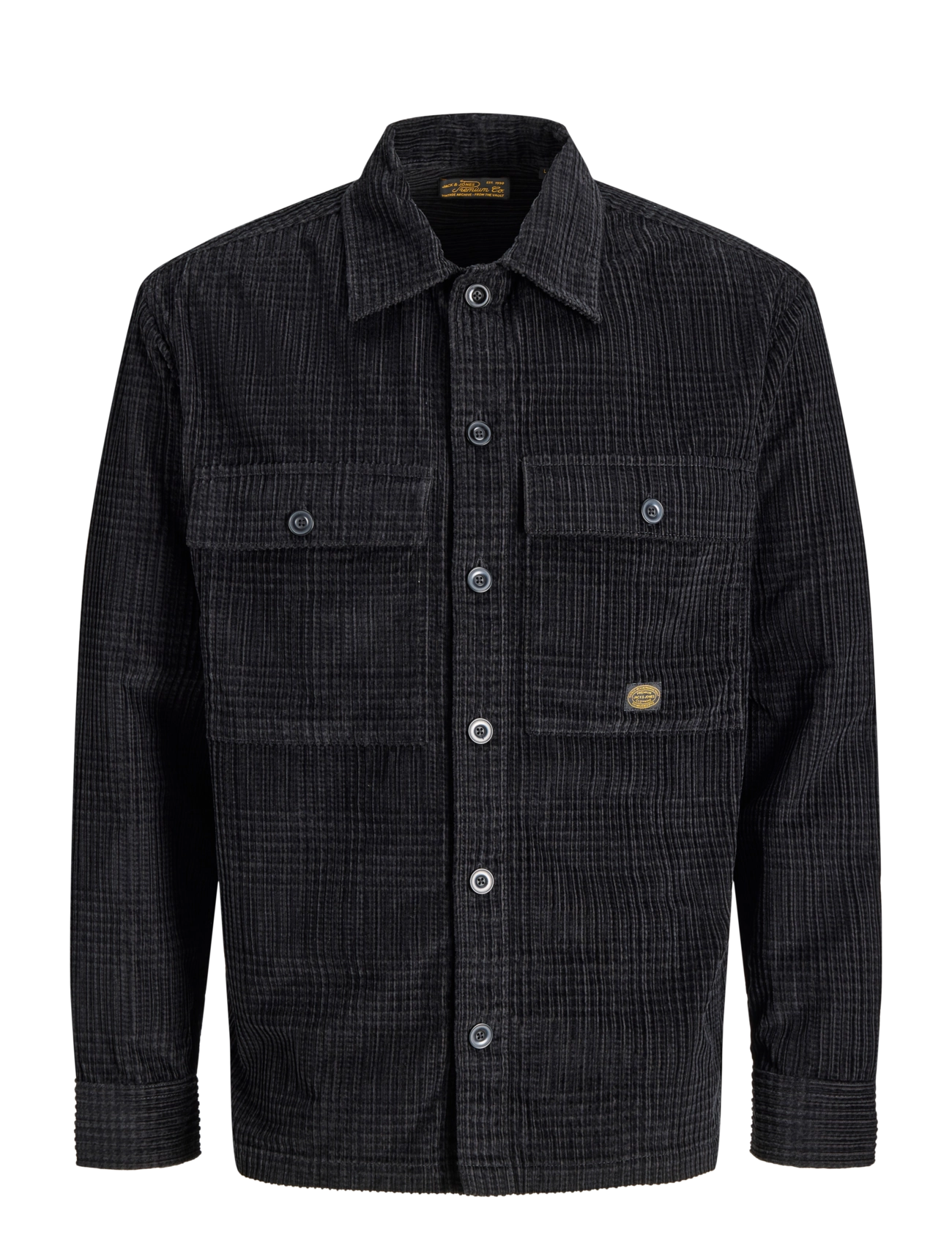 Jack & Jones JPRBLUOLIVER CORDUROY L/S OVERSHIRT - Overshirts - BLACK / black
