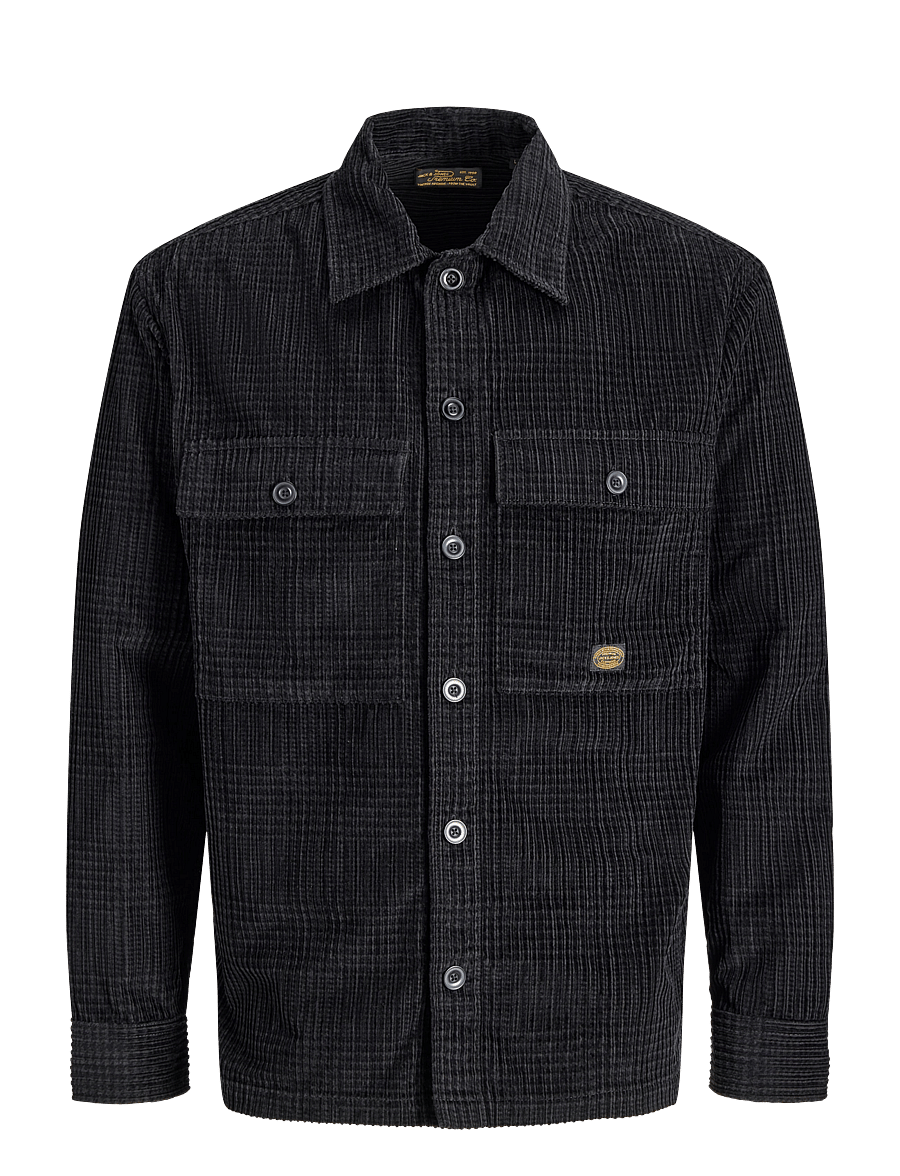 Jack & Jones - JPRBLUOLIVER CORDUROY L/S OVERSHIRT - black - 0