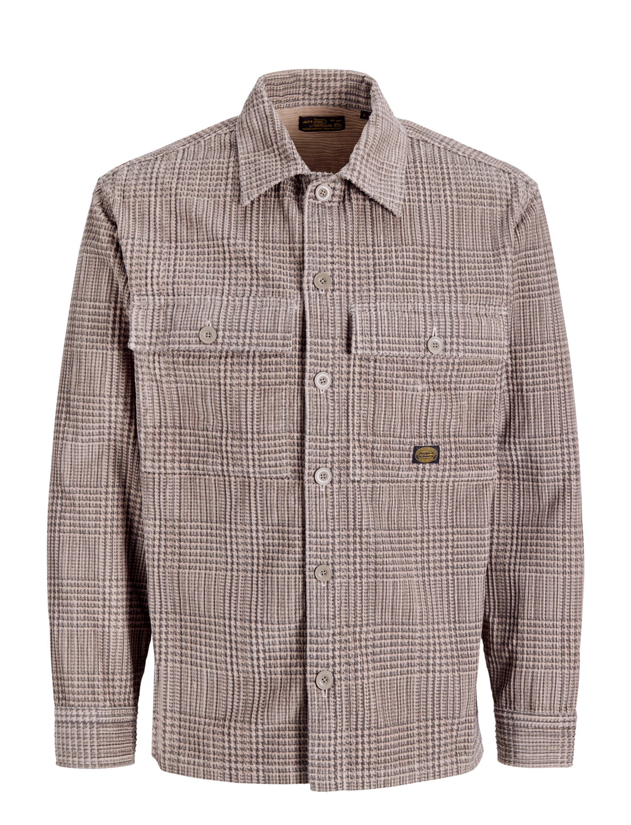 Jack & Jones JPRBLUOLIVER CORDUROY L/S OVERSHIRT - Overshirts - PLAZA TAUPE / beige