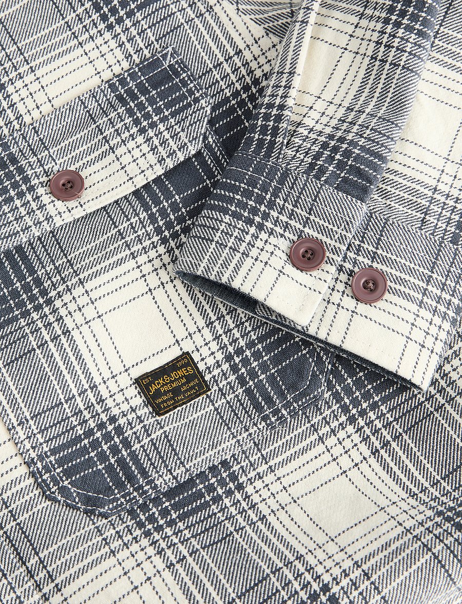 Jack & Jones - JPRBLUIVY CHECK L/S OVERSHIRT SN - checkered shirts - dark navy - 3