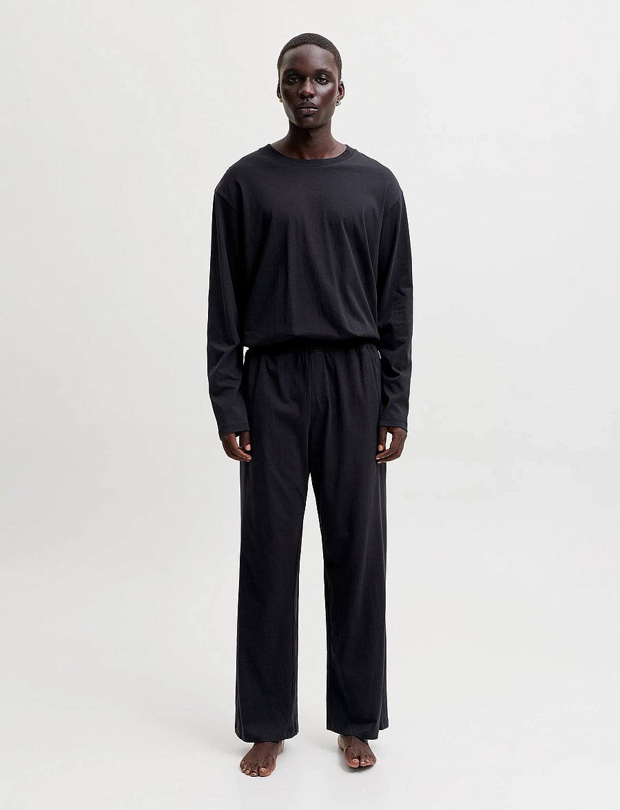 Jack & Jones - JACALFRED LS TEE AND PANTS SET W - pidžaamakomplektid - black - 0