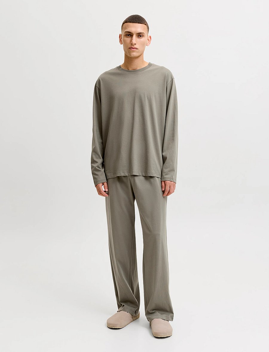 Jack & Jones - JACALFRED LS TEE AND PANTS SET W - smokey olive - 0