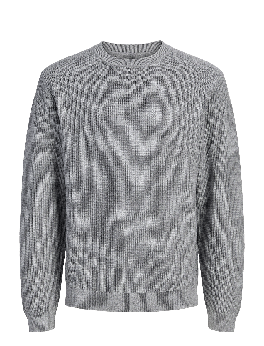 Jack & Jones - JPRBLACONNOR KNIT CREW NECK - rundhals - medium grey melange - 0