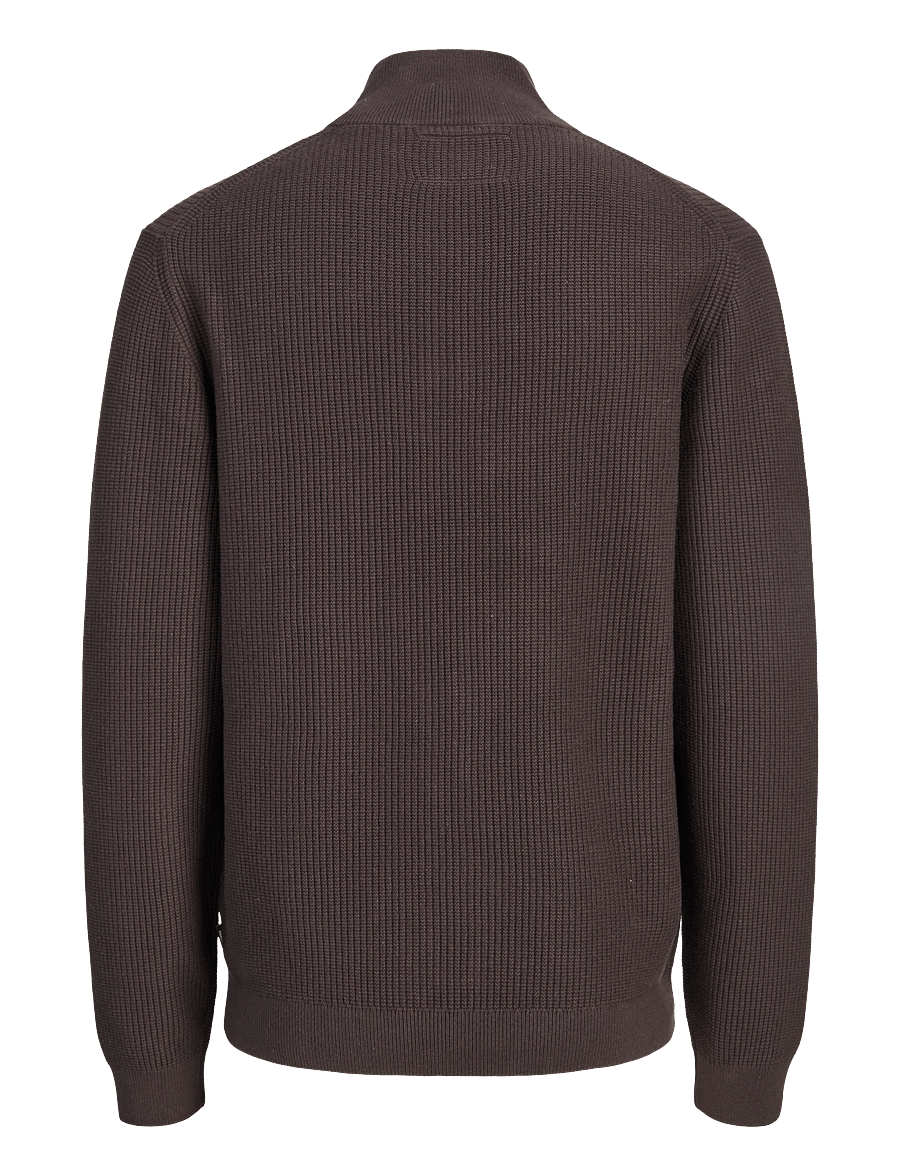 Jack & Jones - JPRBLACONNOR KNIT HALF ZIP - chocolate torte - 1