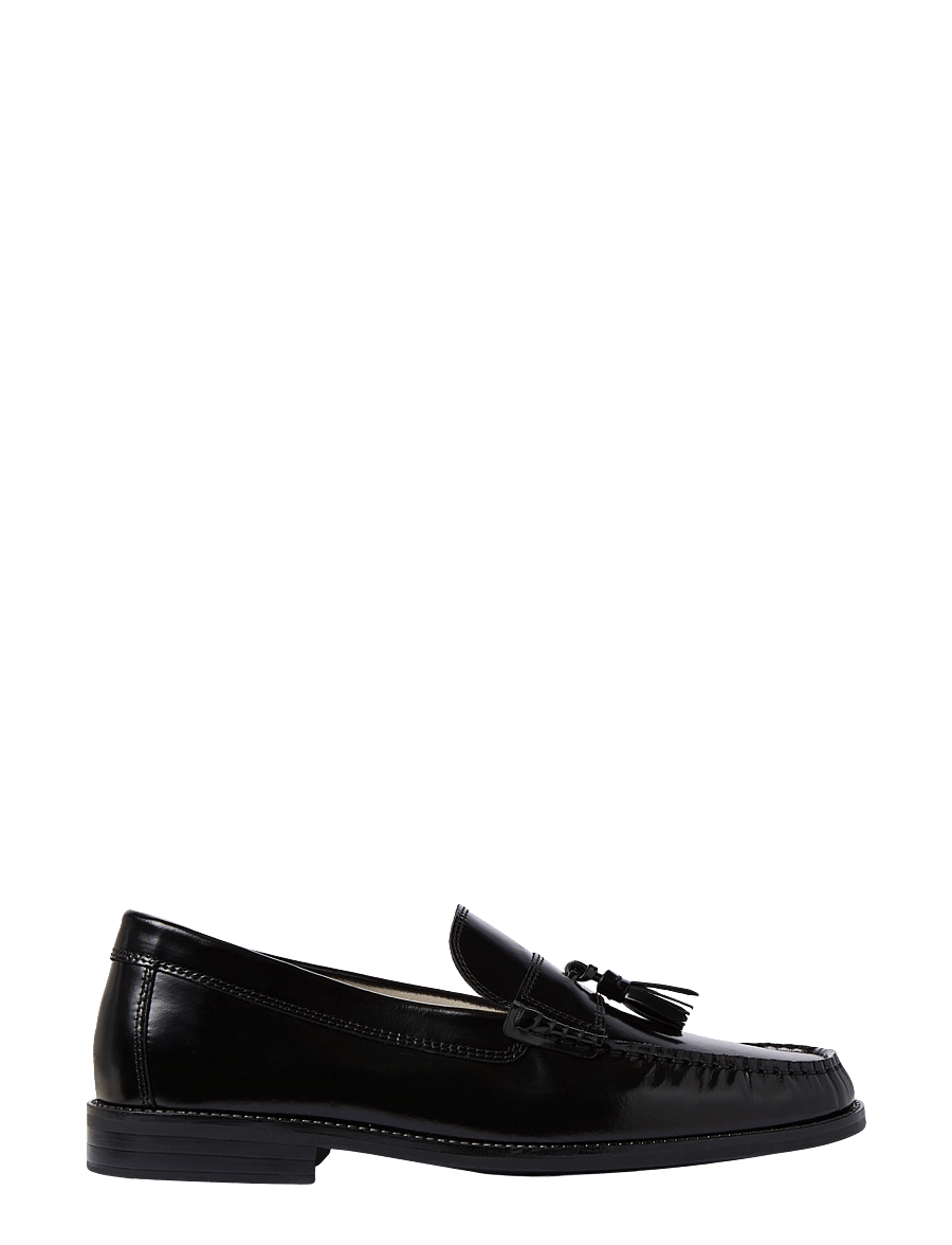 Jack & Jones - JFWPENNYBAR TASSEL LEATHER LOAFER - collections - black - 1