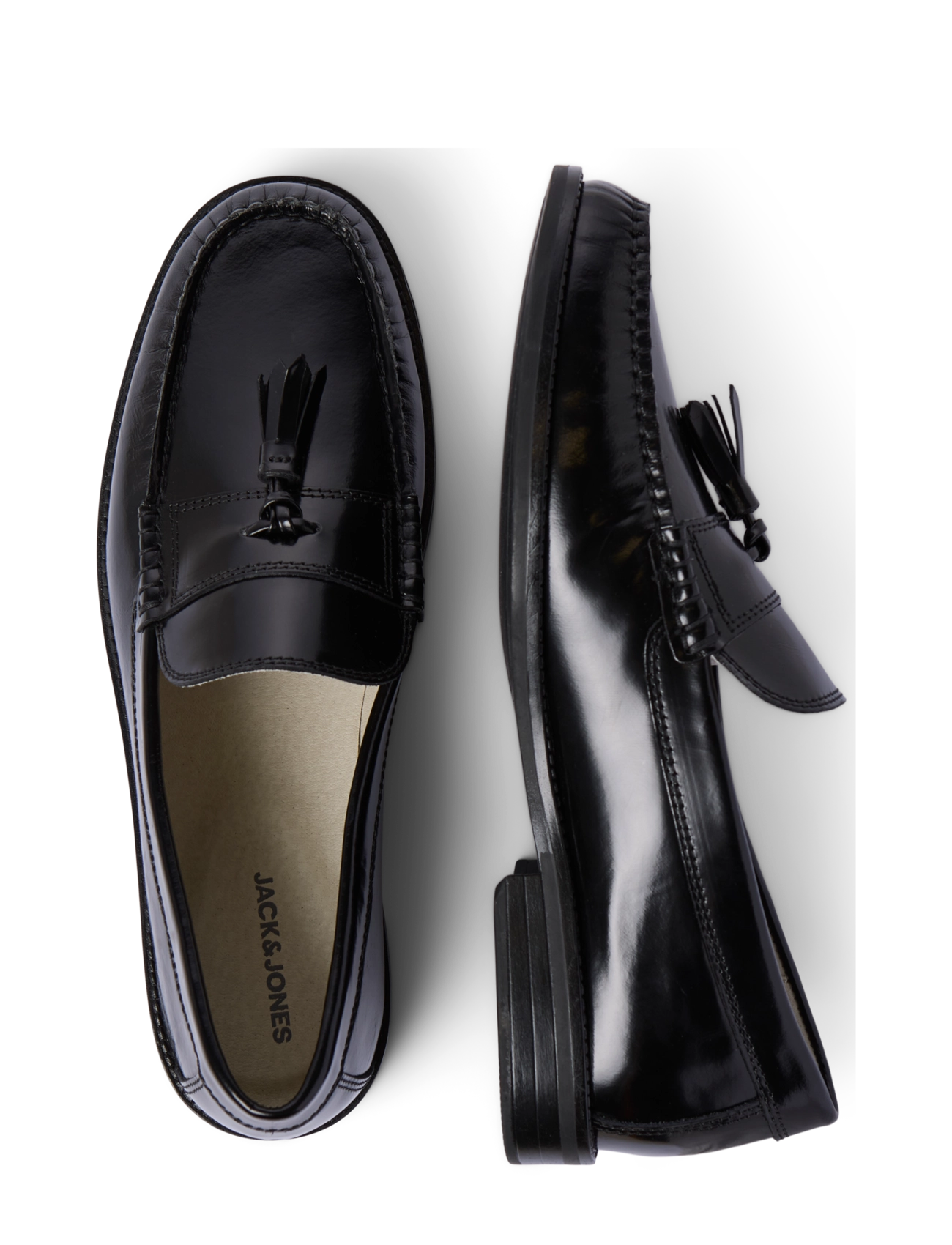 Jack & Jones - JFWPENNYBAR TASSEL LEATHER LOAFER - black - 4