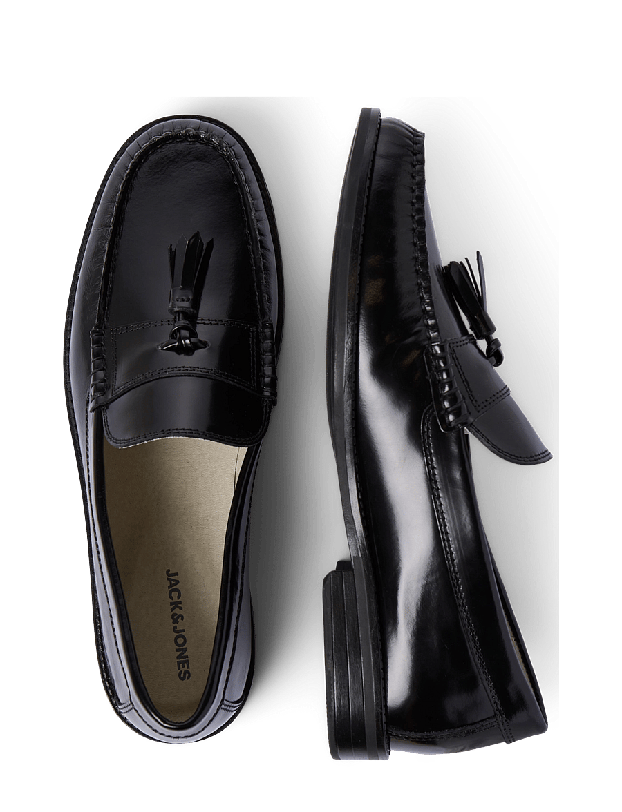 Jack & Jones - JFWPENNYBAR TASSEL LEATHER LOAFER - collections - black - 4