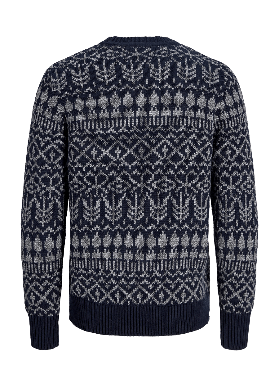 Jack & Jones - JPRBLUCLARK KNIT PATTERN CREW NECK - rund hals - dark navy - 1