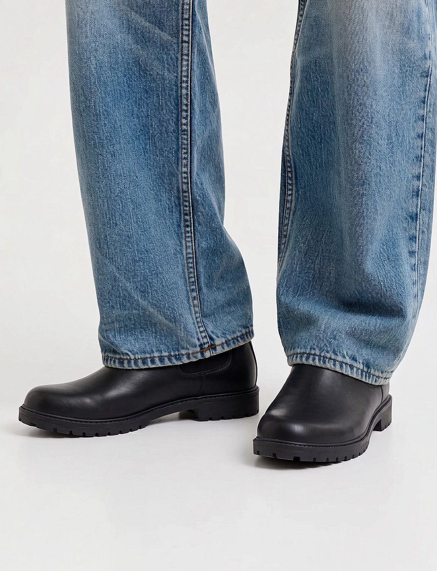 Jack & Jones - JFWDUNELAND PU BOOT LN - chelsea boots - black - 0