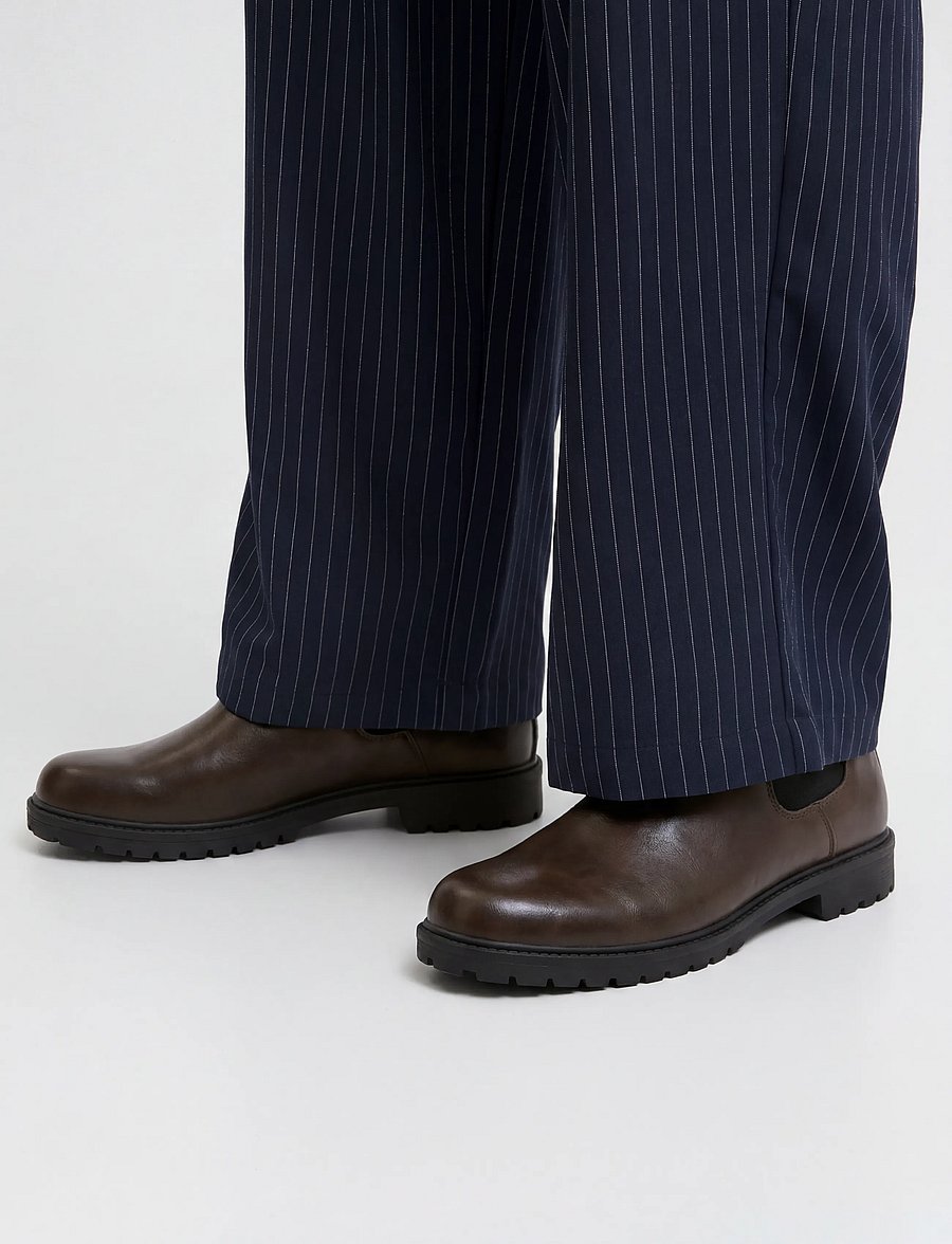 Jack & Jones - JFWDUNELAND PU BOOT LN - chelsea boots - brown stone - 0