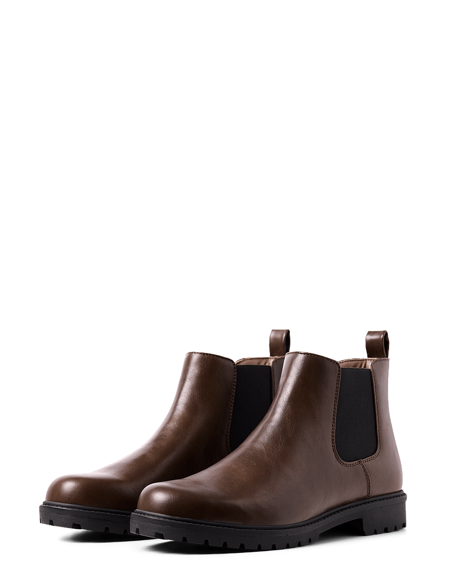 Jack & Jones - JFWDUNELAND PU BOOT LN - chelsea boots - brown stone - 3