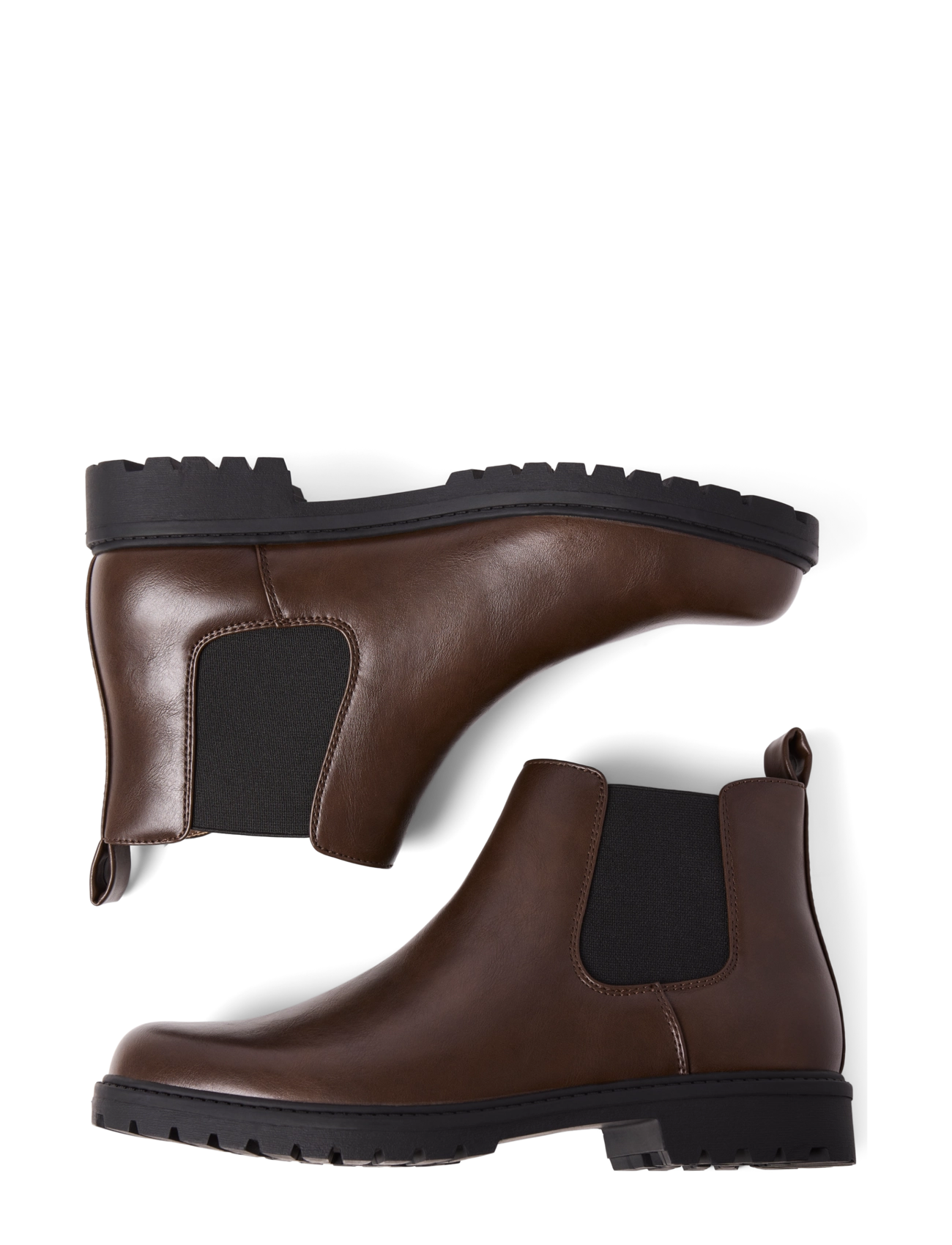Jack & Jones - JFWDUNELAND PU BOOT LN - chelsea boots - brown stone - 4
