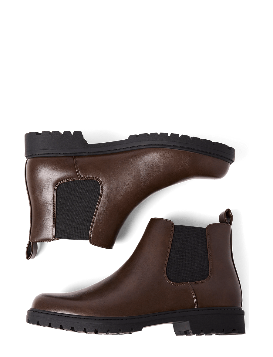 Jack & Jones - JFWDUNELAND PU BOOT LN - chelsea boots - brown stone - 4