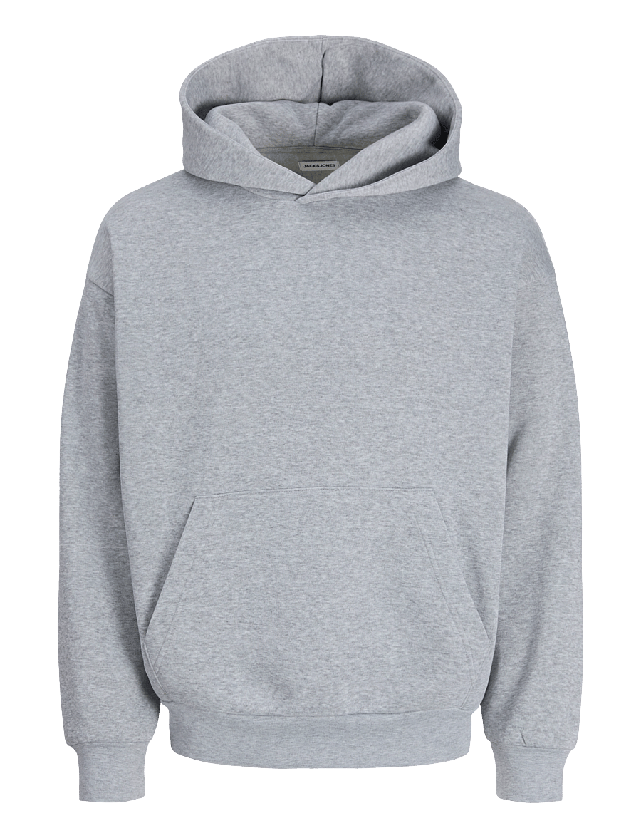 Jack & Jones - JACOLLIE PLAIN HOODIE - kapuzenpullover - light grey melange - 0